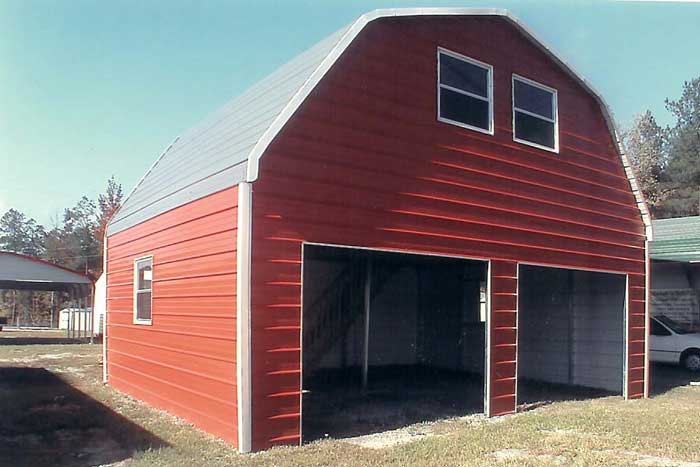 Steel Two-Car Garage Building