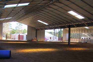 Steel horse riding arena