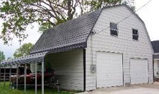 Gambrel barn metal building