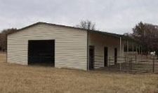 Metal horse barn