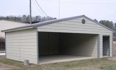 Combo carport garage metal building